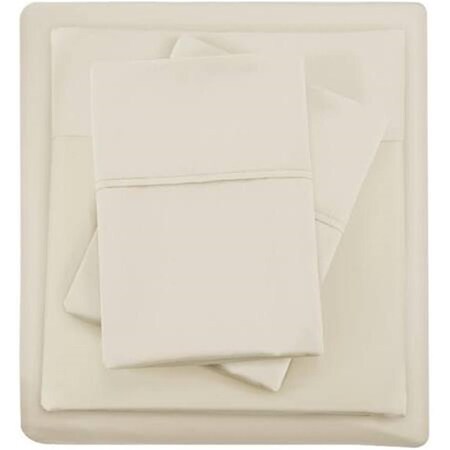 Madison Park Queen Size Cotton Blend Sheet Set, Ivory MP20-4845